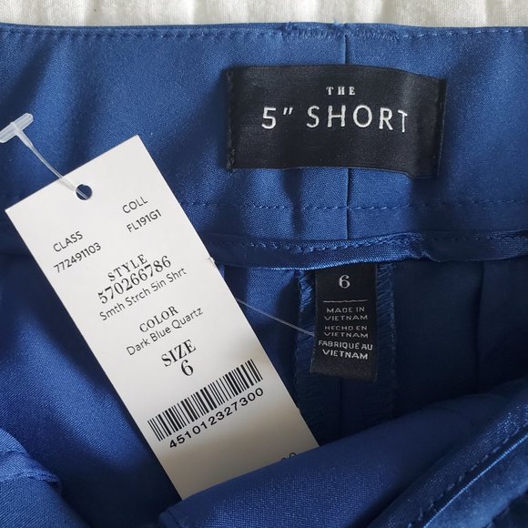 White House Black Market The 5” Smooth Stretch Short Dark Blue Quartz Si… - Picture 4 of 9